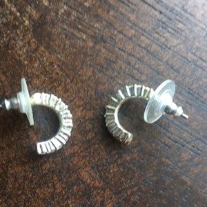 Silver hoop earrings